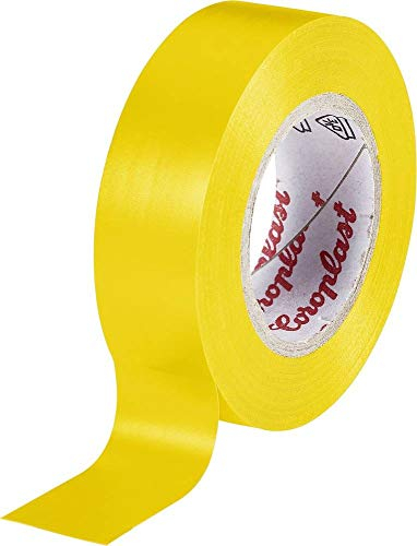 Coroplast 302 302-10-YE - Cinta aislante (10 m x 15 mm), color amarillo