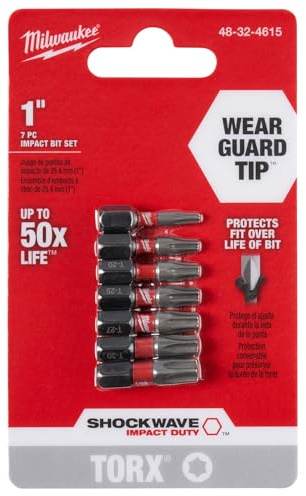 MILWAUKEE ELEC TOOL 48-32-4615 1Torx Ins Bit Set (7 Piece)