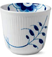 Royal Copenhagen 1017355 Thermobecher, Porzellan, Weiß-blau/Gerippt