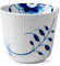 Royal Copenhagen 1017355 Tasse isotherme en porcelaine Blanc/bleu côtelé