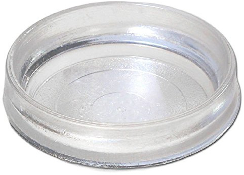 1 x Pack of 4 clear plastic 64mm castor cups / flooring protectors