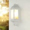 Outdoor Wandleuchte Aluminium Glas in Weiß IP44 Haustür Garten Balkon H:36 cm E27 Maritime Schiffslampe Rustikale Außenlampe LIVORNO