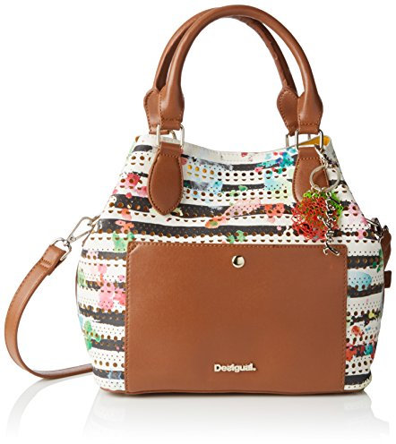 Desigual FLORIDA MARINE 61X50Y81006U Damen Henkeltaschen 26x25x16 cm (B x H x T), Weiß (HUESO 1006)