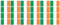 Indigos UG Irland Aufkleber Fahne - glatt - Miniflaggen - 24 Stück - 33x20mm - selbstklebende Folie - Mini Sticker - Minifahnen - Flagge für Auto, Laptop, Modellbau
