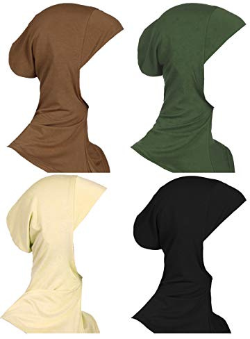 GladThink Frauen Muslim Mini Hijab Caps Islamische Schal 4 Stück Set No.5