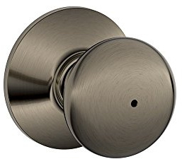 Schlage F40PLY620 Plymouth Privacy Knob, Antique Pewter