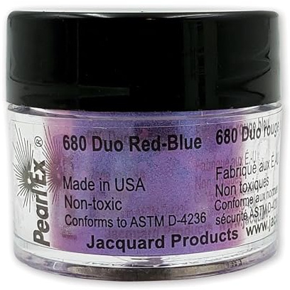 Jacquard Pearl Ex Pigment Powder 3 Grams Duo Red/Blue - Loose Mica Powder for Epoxy Resin, Watercolors, Calligraphy Ink & Clay - Epoxy Pigment Powder - Epoxy Resin Color