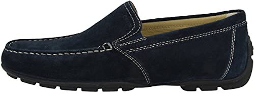 Geox Mens U Moner V Moccasins, Blue, 7.5 UK