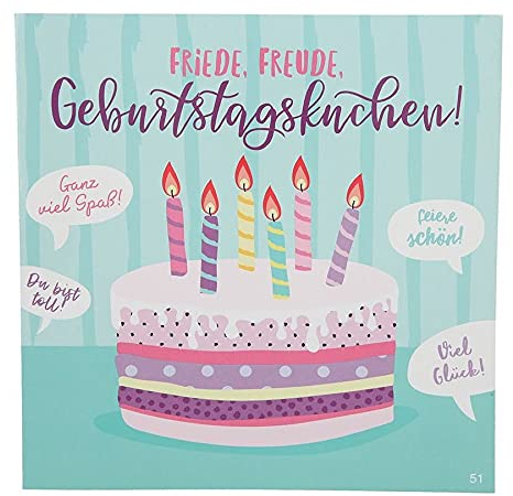 Depesche 3868.051 Glückwunsch-Karte zum Geburtstag (neutral), ansprechende Geburtstagskarte mit Musik und passendem Spruch, mit Innentext und Umschlag, 17 x 16,5 cm