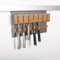 SO-TECH® Linero MosaiQ Magnet Messerhalter Graphitschwarz mit Holzeinsatz aus Eiche