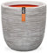 Capi Europe - Blumentopf Kugel Rib NL - 35x34 - Elfenbein - Öffnung Ø29 - Blumentopf für den Innen- und Außeneinsatz - Bruchsicher - 100% recycelbar - KOFI932