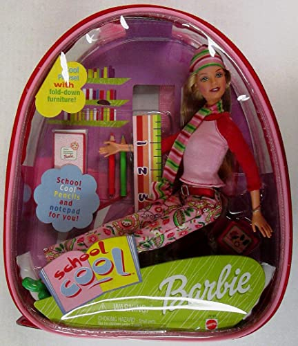 Barbie Schule Coole Puppe mit Kunststoff-Rucksack, Tragetasche (2000)
