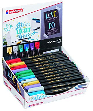 edding 4-51151 Fasermaler Display 1200 Metallic Color Pen, 50 Teile, Karton
