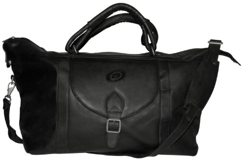 Pangea Brands NHL Schwarz Leder Top Reißverschluss Reisetasche, Herren, Carolina Hurricanes