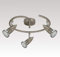 Trango 3-flammig 2005-032G LED Deckenleuchte in Edelstahl-Optik Rondell *ANY* inkl. 3x 3 Watt GU10 LED Leuchtmittel I Deckenlampe I Deckenstrahler I Deckenspots I Wohnzimmer Lampe schwenkbar