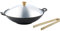 Tornwald-Schmiede Wokpfanne: Gusseisen Wok Set, 37cm (Wok Pfanne Gusseisen, Kochtopf, Gusseiserner)
