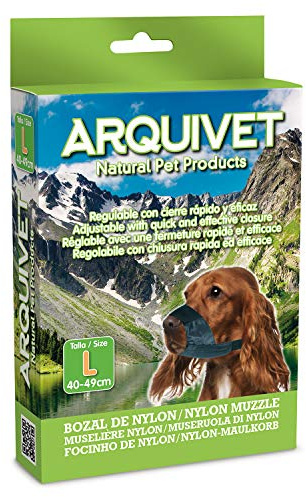 Arquivet Maulkorb für Hunde, Nylon, groß, Schwarz