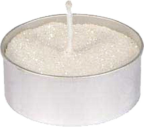 Chaks 90170, Set DE 6 Bougies Chauffe-Plat Paillettes, Blanc