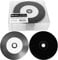 Schwarze Vinyl CD Rohlinge Bedruckbar Weiß CD-R 80min/700MB mit Vinyl-Optik Schallplatten Retro-Look und Inkjet Printable Bereich - 10 Stück in Slimcase CD Hüllen Transparent