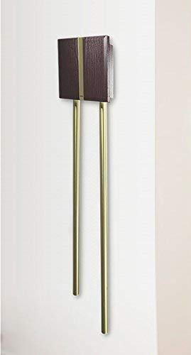 Wired Wall Mounted Long Tubular Doorbell, Rustic Finish with Brass Tubes