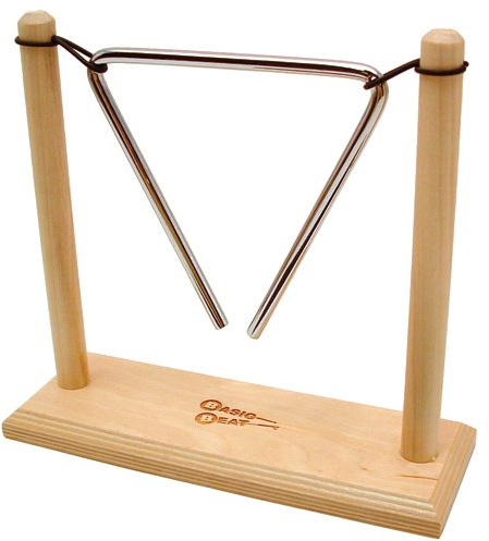 Basic Beat BBTR Triangle Stand - Hands-Free Suspension for Triangle, Natural Wood, Made in USA