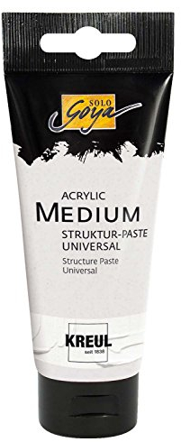 KREUL 85901 - Solo Goya Acrylic Medium, 100 ml Tube, weiß, Strukturpaste Universal, pastose Spachtelmasse, einfärb- und übermalbar, trocknet matt und deckend auf