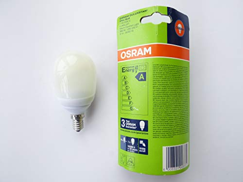 Osram 61439B1 Duluxstar Mini Globe E14 Energiesparlampe in Globeform 7W/825, warmweiß