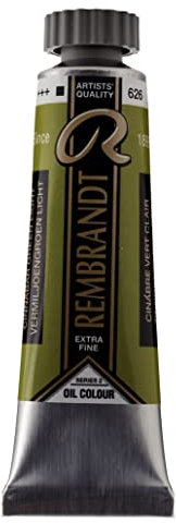 Rembrandt Oil Colour - Cinabre Vert clair 626 - Tube de 15 ml - Qualité extra-fine - Haute concentration de pigments - Résistance supérieure à la lumière - Peinture à l'huile de qualité artistique