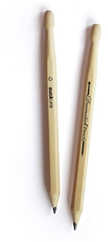 SUCK UK Drumstick-Bleistift (2er-Packung), Trommelstöcke, Schlagzeug, Schlagzeug Sticks, Bleistifte, Schreibwaren, Schreibzubehör, Stift, Stifte, Schreibtischspielzeug, Trommel