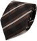 TigerTie Designer Krawatte in braun dunkelbraun creme schwarz gestreift