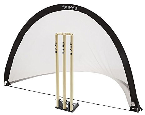 Ram Cricket Pop-Up Ball Stop - Single Net, Carry Bag & Pegs Included – Lightweight, Collapsible Quick Set Up Field Goal Suitable for Multi-Sport Training Sessions - Cricket, Football, Hockey
