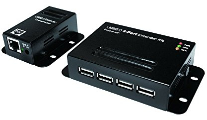 LogiLink UA0252 USB 2.0 Cat.5 Extender bis 50m mit 1 Port, PoE schwarz