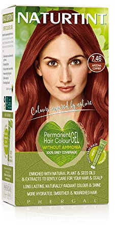Naturtint Permanent Hair Colour, 7.46 Arizona Copper, Plant Enriched, Ammonia Free, Long Lasting Grey Coverage and Radiant Colour, Nourishment and Protection