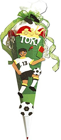 ROTH (658006) Schultüten-Bastelset Fußball, 6-eckig, 680 mm