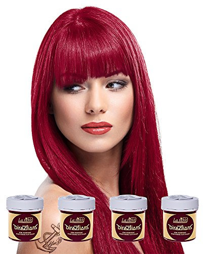 La Riche Directions Semi-Permanent Hair Colour Dye Box Of Four-Rose Red by La Riche