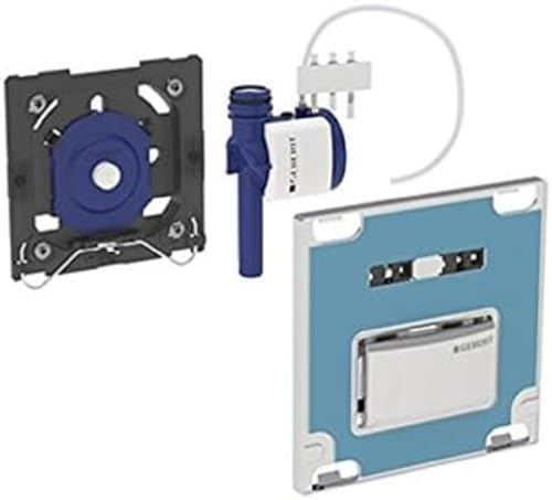 Geberit Fertigmontageset HyTouch pneumatisch 116016SD5, Design Sigma 50, Rauchglas/verchromt