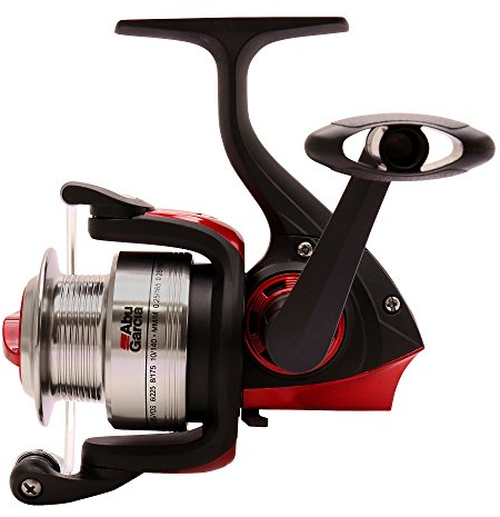 Abu Garcia Cardinal Spinnrolle - Allround Angelrolle für Süß- oder Salzwasser, Schwarz/Rot, 50