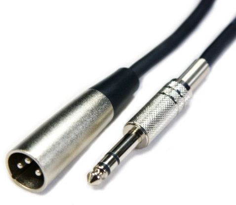 Loops 5m 6.35mm ¼” Stereo Jack Plug to XLR Male Cable - 3 Pin Audio Microphone Amp Lead