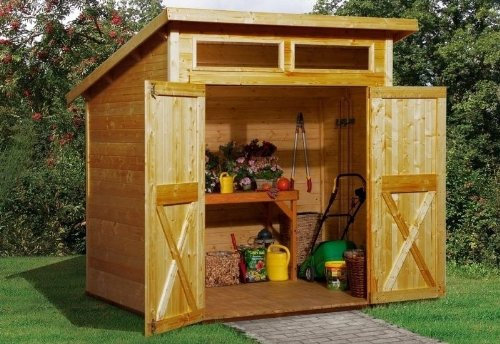 Weka Gartenhaus Nova Plus Größe 1 Eiche hell