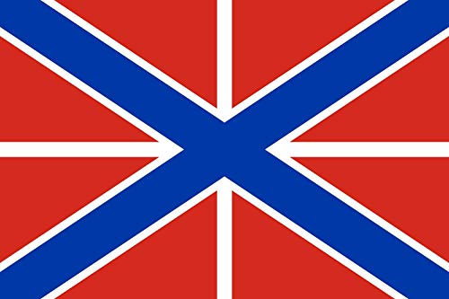 magFlags Flagge: XL Naval Jack of Russia | Querformat Fahne | 2.16m² | 120x180cm » Fahne 100% Made in Germany