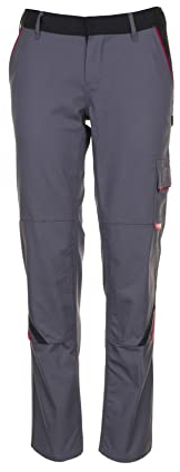 Planam Highline Damen Bundhose Schiefer schwarz rot Modell 2329 Größe 38