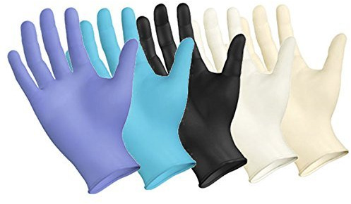 1000 x SafeTouch Disposable Gloves (10 x Boxes of 100) - Nitrile, Vinyl, Clear, Blue, Black (Nitrile, Powder-Free, Blue - M (Medium))
