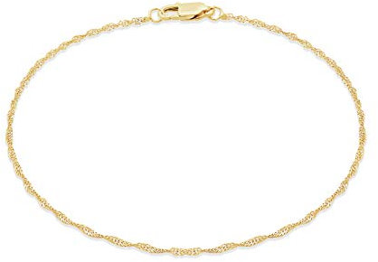 CARISSIMA Damen-Armband 9ct Yellow 30 Twist Curb Chain Bracelet 19cm/7.5 375 Gelbgold-1.23.0472
