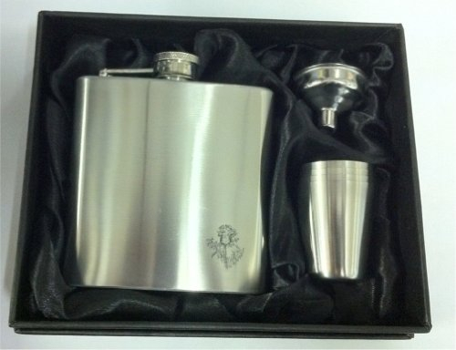 Scottish Thistle 6oZ Hip Flask can be Personalised Engraved Free hf266oz4cupbox