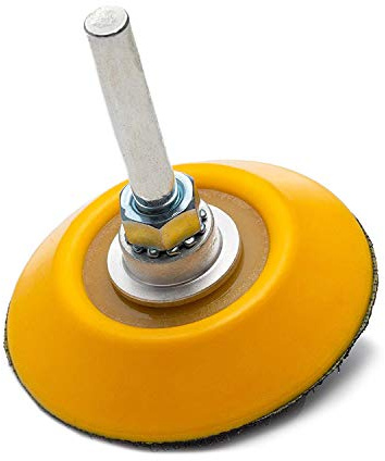 Glass Polish 2 inch (50mm) Spindle Hook & Loop Grip Backing Pad for Drills with Universal Drill Attachment - GP12001