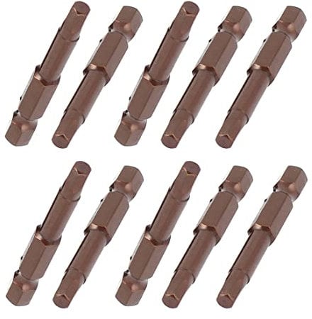 Sourcingmap 1/4 Inch Hex Shank 4mm Hexagon Tip Magnetic Screwdriver Bits 10pcs