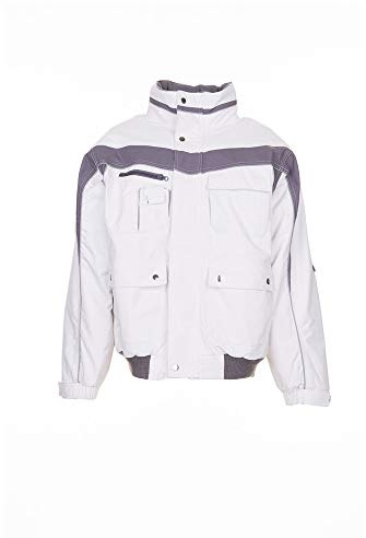 Planam 2593048 Plaline Winterblouson, Reinweiß/Zink, Größe M