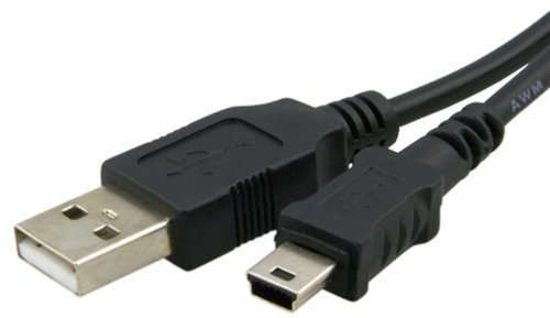 Power Supply :) Mini USB - Fil de câble pour le cordon TomTom GPS (1.5m Noir) - 125, 130, 130s, One, One, 2nd, Edition, One, 3rd, Edition, XL, XL, S