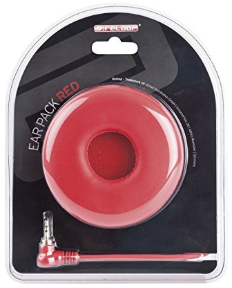 Reloop Ear Pack Red - Spiralkabel, Satz Ohrpolster mit kleiner Aussparung für komfortables Tragen