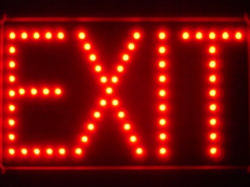 ADV PRO led023-r EXIT Red LED Neon Light Sign Barlicht Neonlicht Lichtwerbung